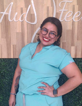 Podóloga certificada Aidfeet, Viridiana Stefania Beltrán Miranda