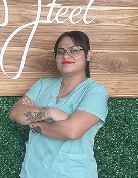 Podóloga certificada Aidfeet, Sandra Noemí Vargas Gómez