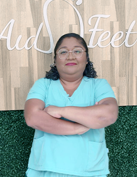 Podóloga certificada Aidfeet, Cecilia Pech Sánchez